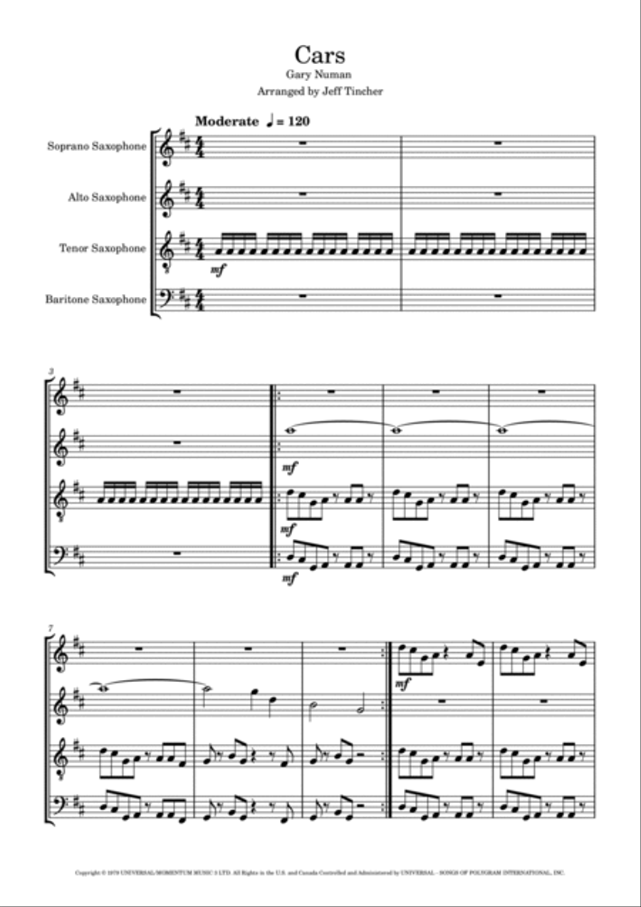 Cars Woodwind Quartet scores gallery preview page 2