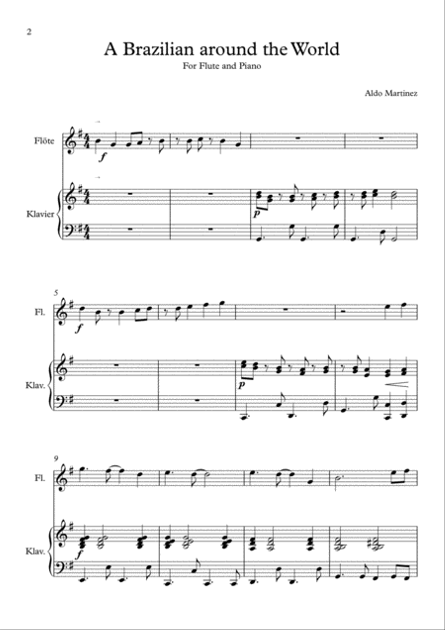 A Brazilian around the World Woodwind Duet scores gallery preview page 2