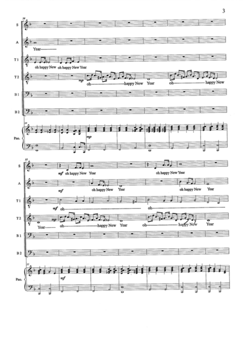 Hymn of New Year's Day - Score Only