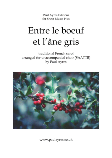 Entre le boeuf, arranged for unaccompanied choir image number null