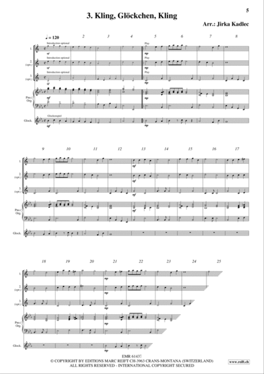 12 Easy Christmas Songs Woodwind Duet scores gallery preview page 5