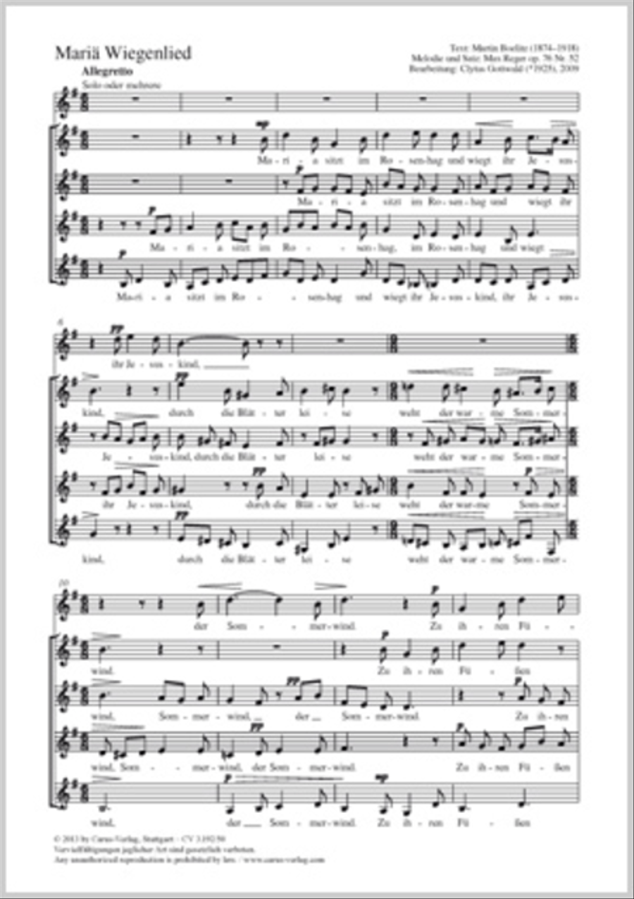 Maria Wiegenlied SSAA scores gallery preview page 1
