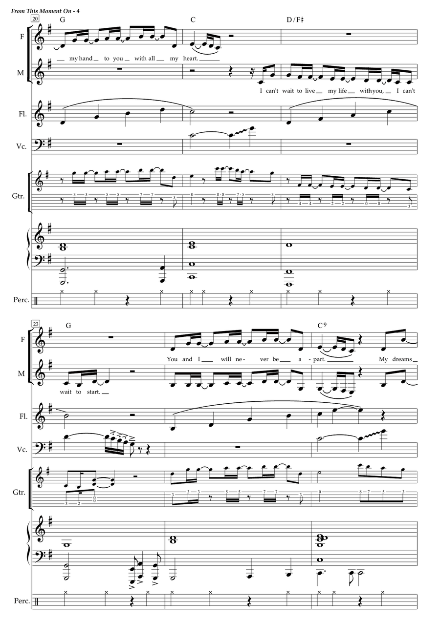 From This Moment On Vocal Duet scores gallery preview page 4