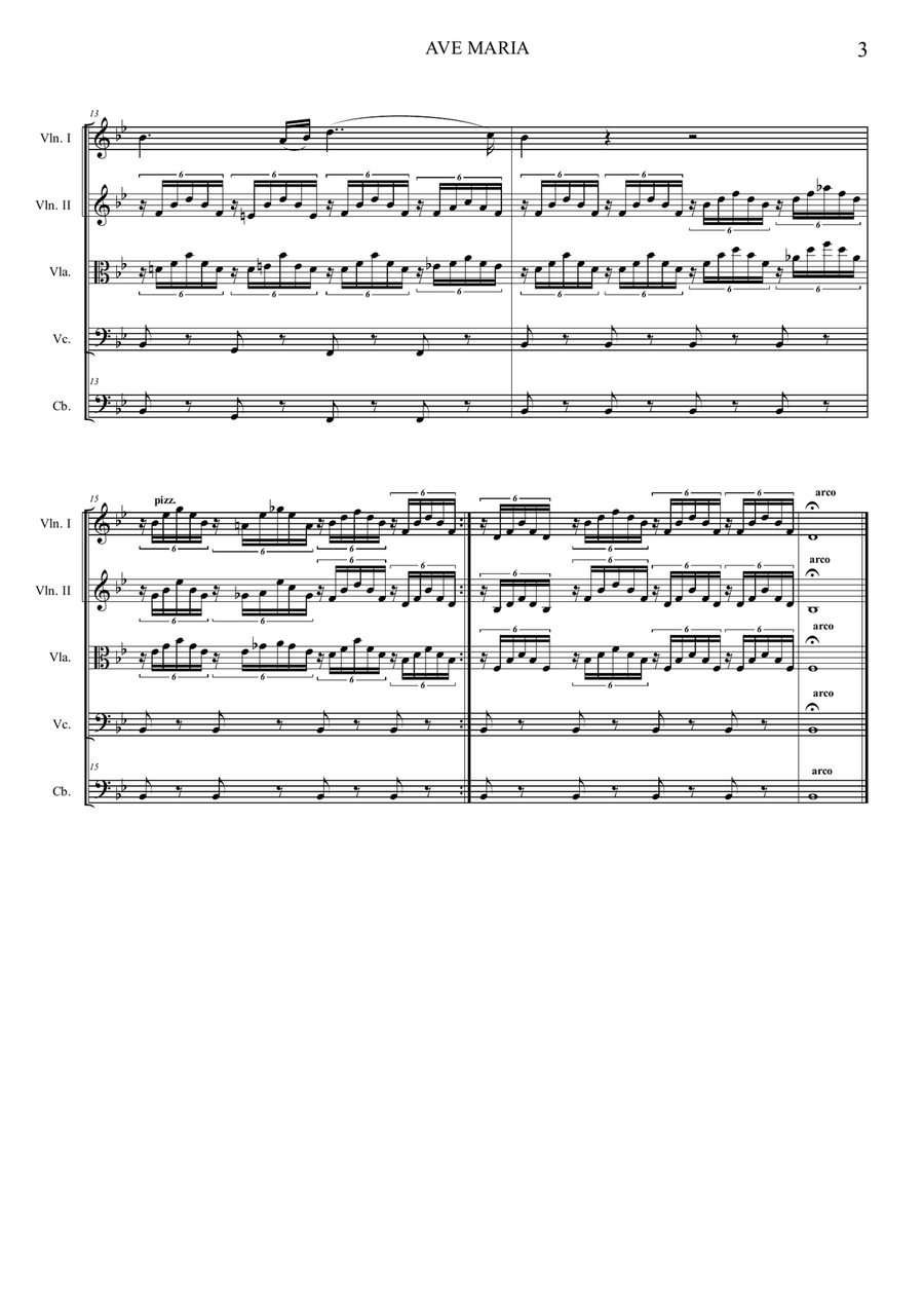 Ave Maria String Orchestra scores gallery preview page 3
