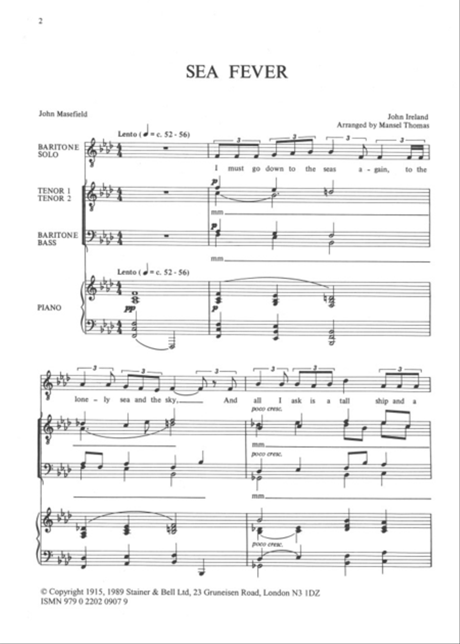 Sea Fever Sea Fever TTBB scores gallery preview page 2