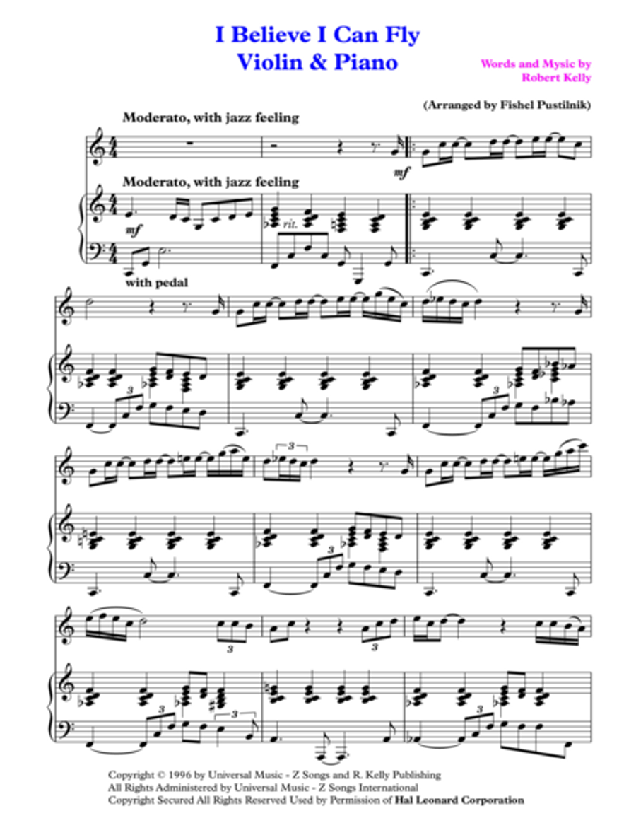 I Believe I Can Fly Small Ensemble scores gallery preview page 2