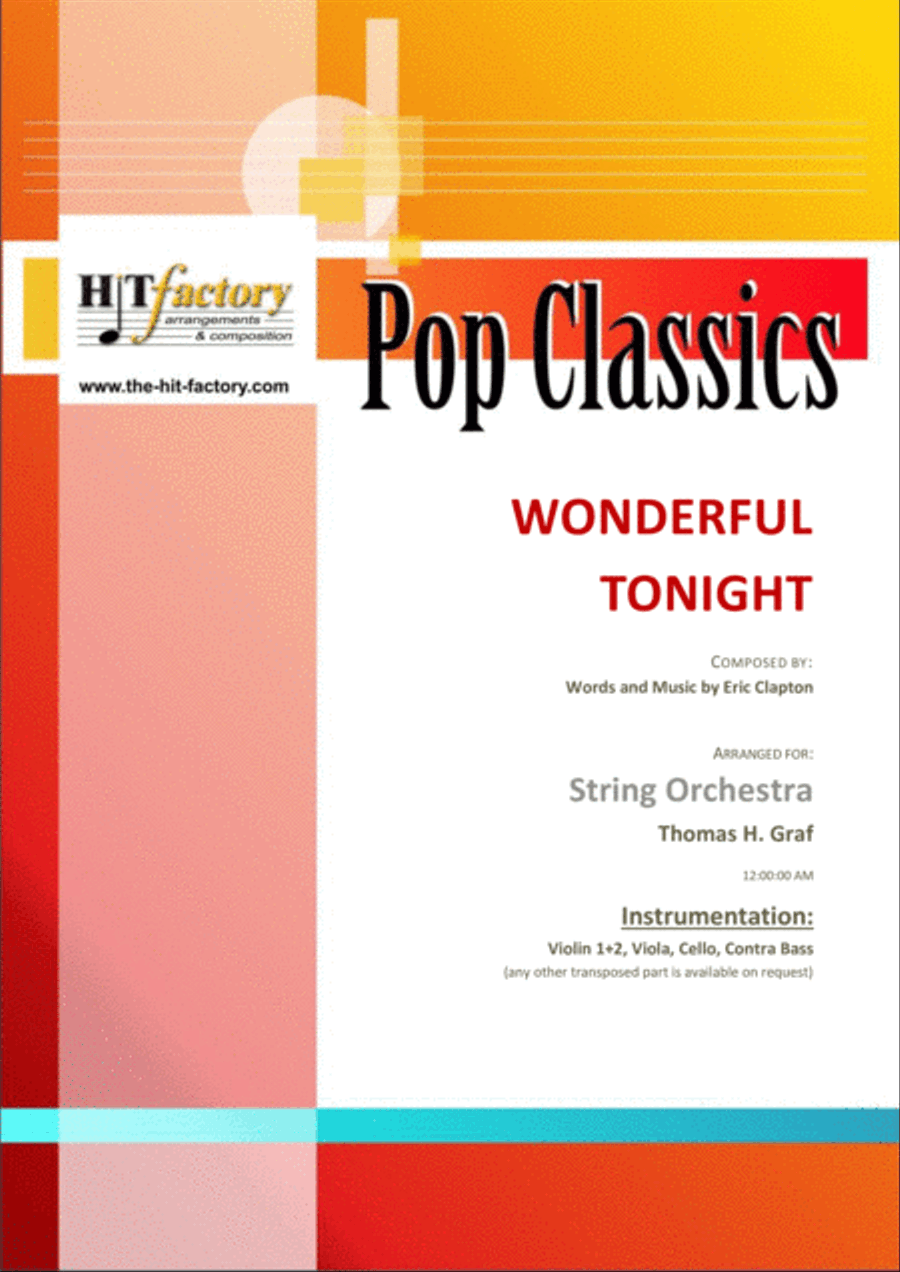 Wonderful Tonight by Eric Clapton String Orchestra - Digital Sheet Music