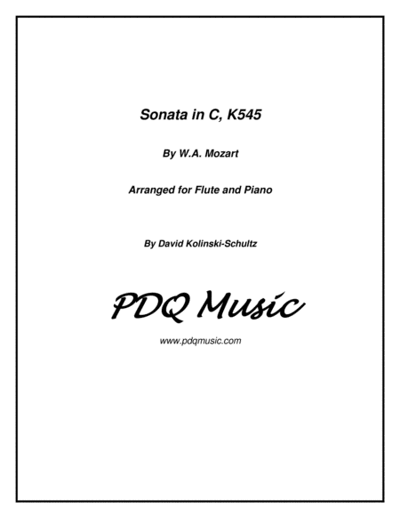 Sonata in C, K545 for Flute and Piano image number null