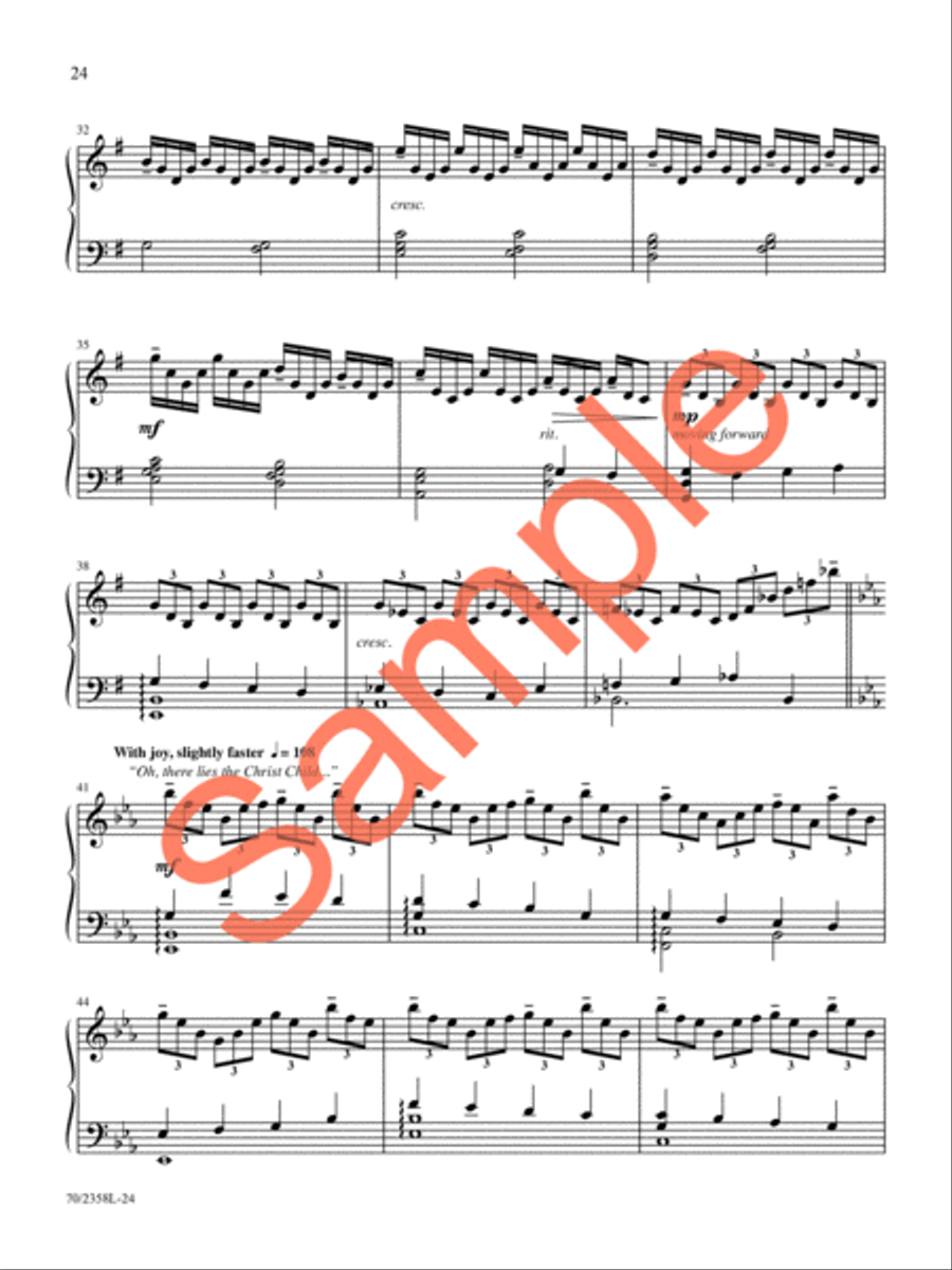 Glory Shone Around Glory Shone Around Piano Solo scores gallery preview page 21