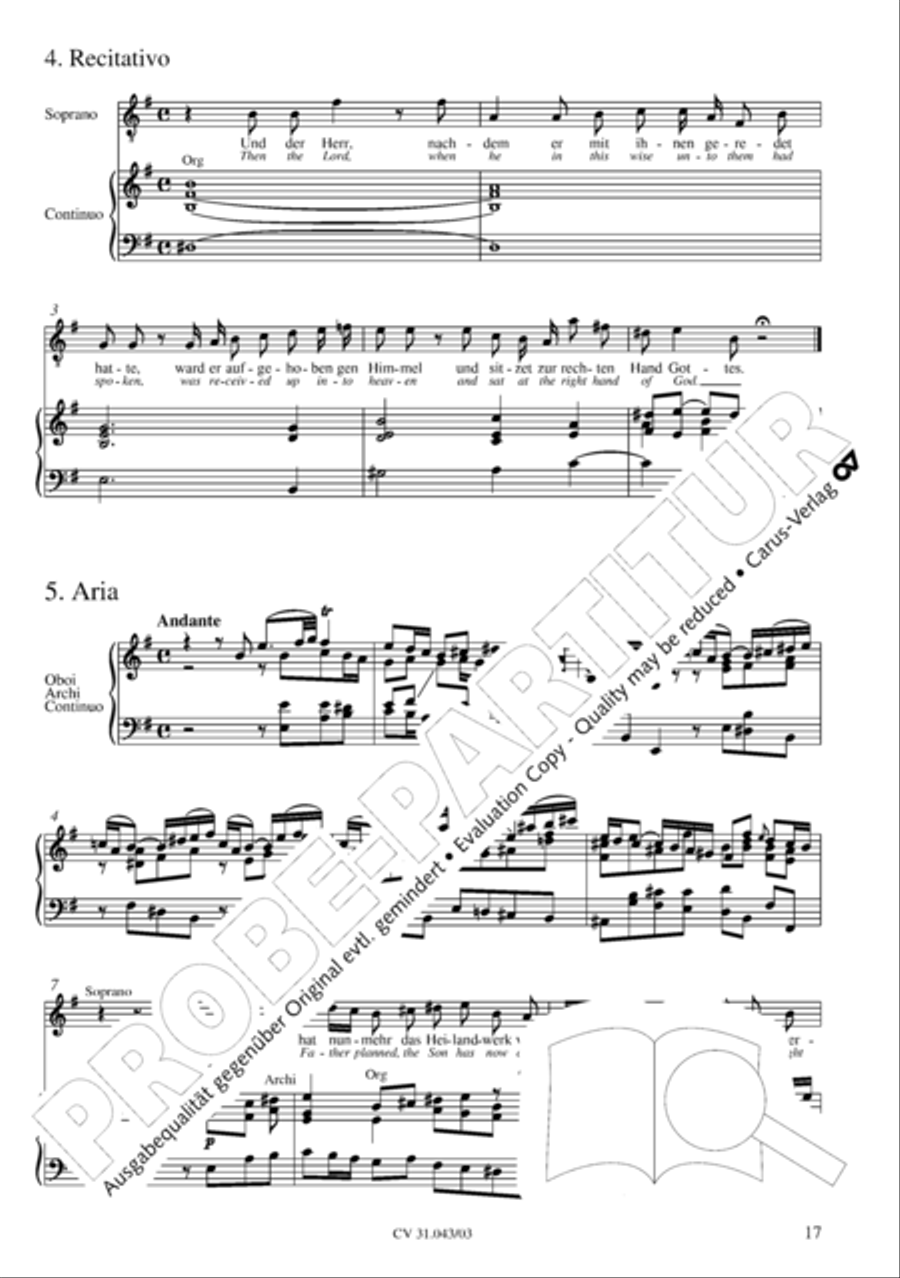 God goeth up with shouting (Gott fahret auf mit Jauchzen) 4-Part scores gallery preview page 18