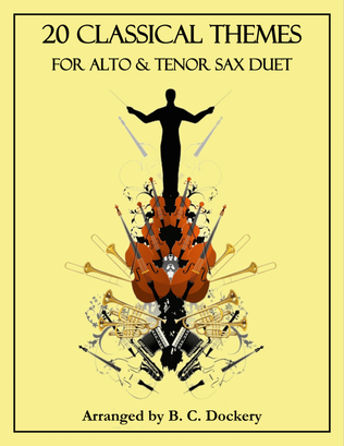 Book cover for 20 Classical Themes for Alto and Tenor Sax Duet