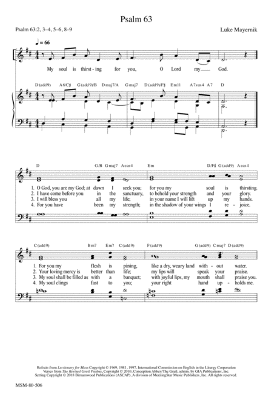 Psalm 63 4-Part scores gallery preview page 1