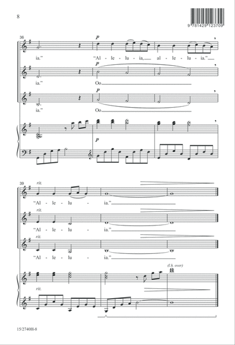 A Lullaby Alleluia A Lullaby Alleluia SSA scores gallery preview page 8