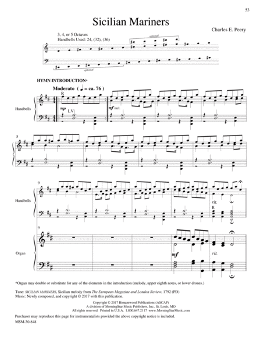 SICILIAN MARINERS from Let Praises Ring, V3 5-Octaves scores gallery preview page 1