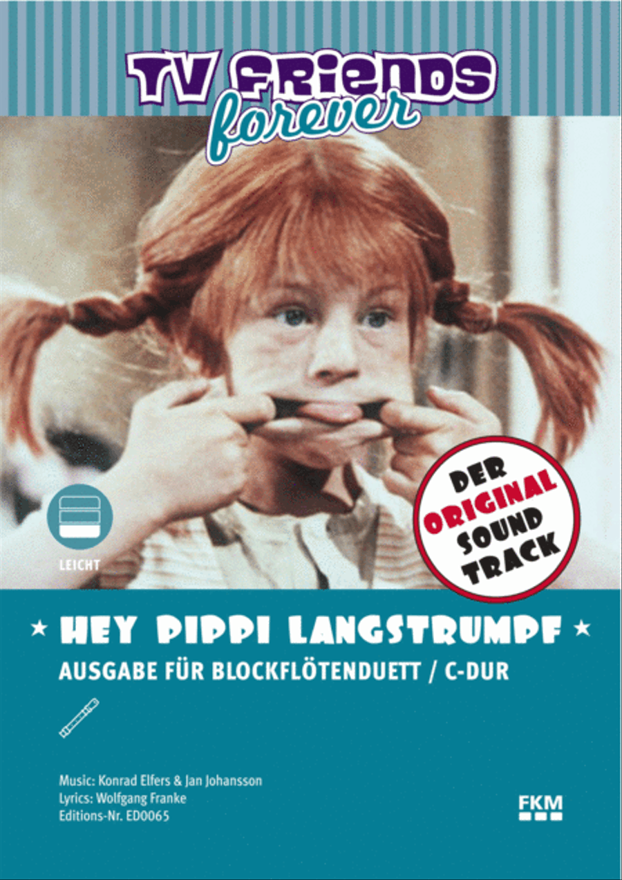 Hey, Pippi Langstrumpf Woodwind Duet scores gallery preview page 1