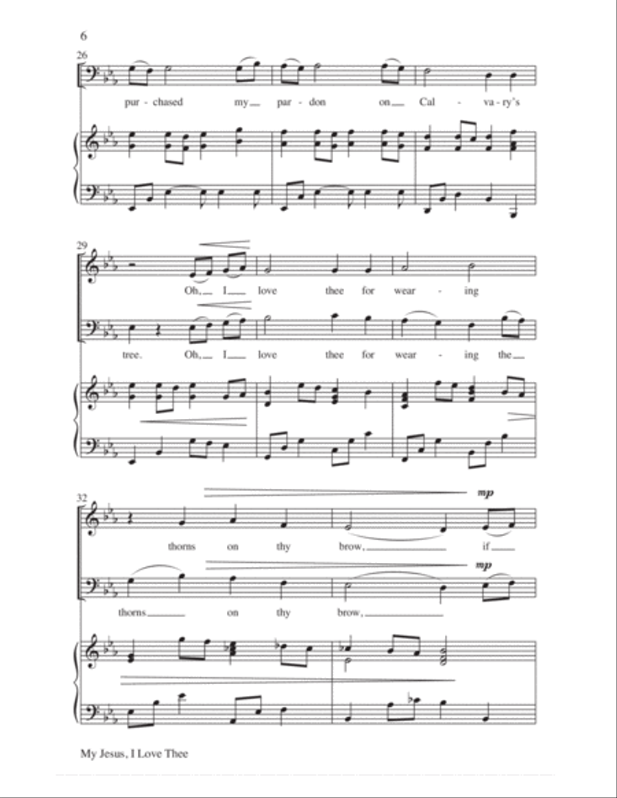 My Jesus, I Love Thee 4-Part scores gallery preview page 7