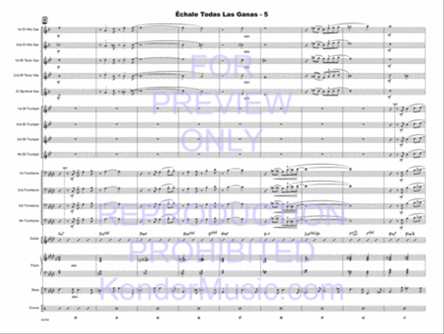 Echale Todas Las Ganas (Give It All You Got) Jazz Ensemble scores gallery preview page 6