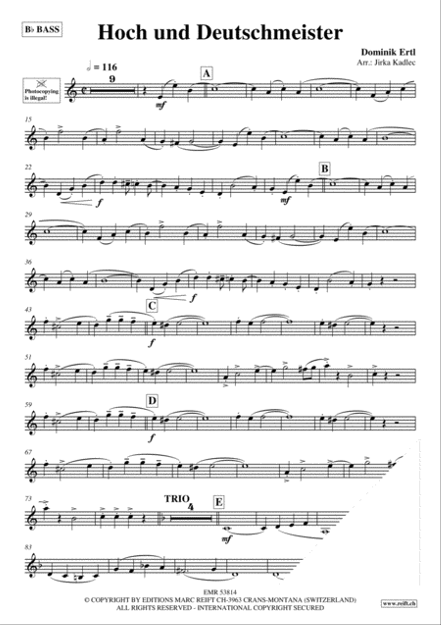 Hoch und Deutschmeister Voice Solo scores gallery preview page 3