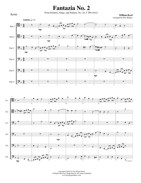 Fantazia No. 2 For Trombone or Low Brass Sextet image number null