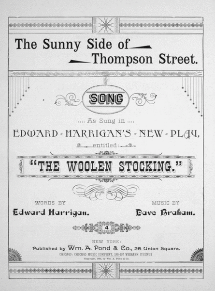 The Sunny Side of Thompson Street. Song