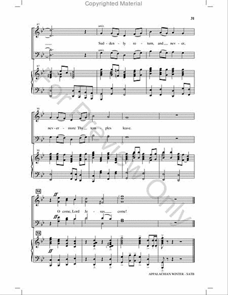 Appalachian Winter Choir scores gallery preview page 30