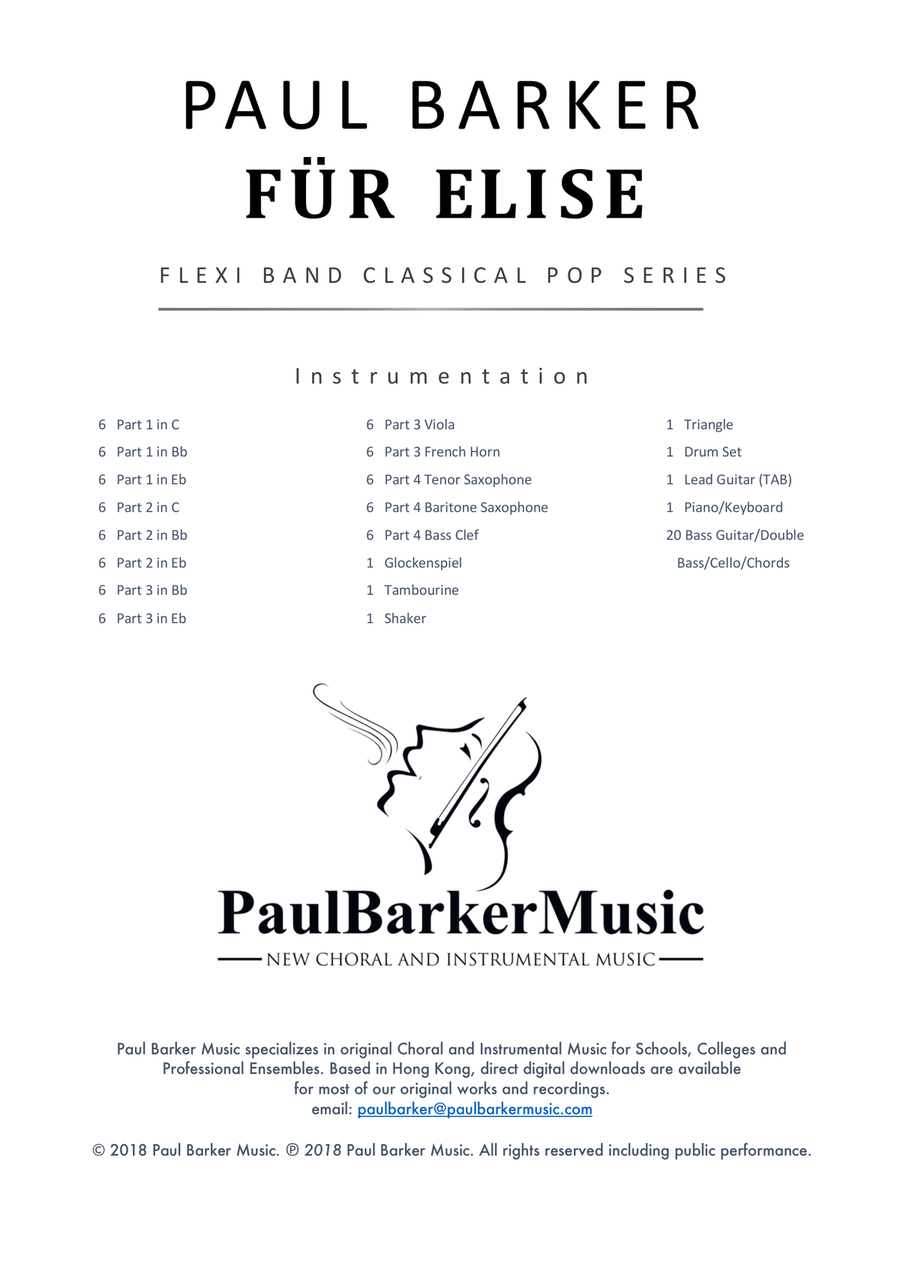 Fur Elise (Flexible Instrumentation) Concert Band scores gallery preview page 2