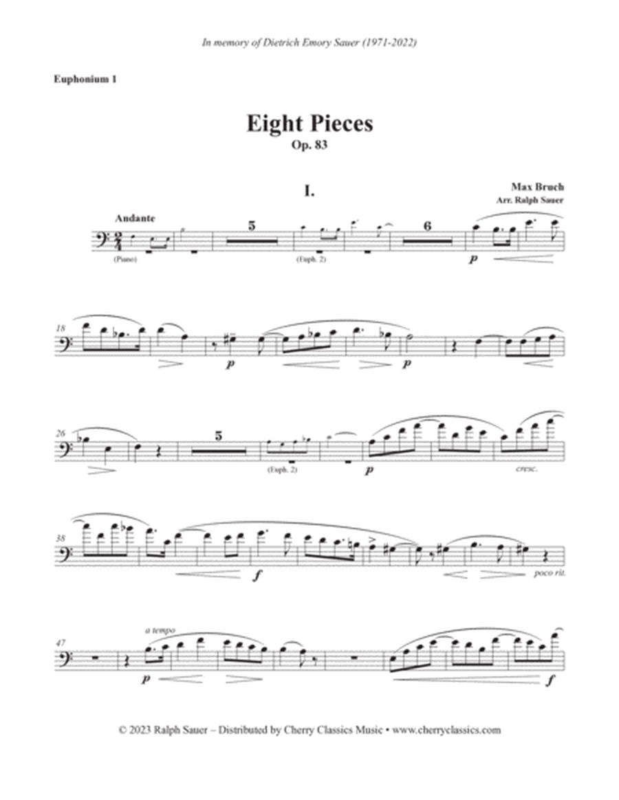 Eight Pieces, Op. 83 for Two Euphoniums and Piano