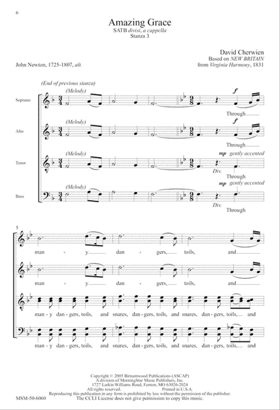 Five Choral Stanzas, Set 2 4-Part scores gallery preview page 6