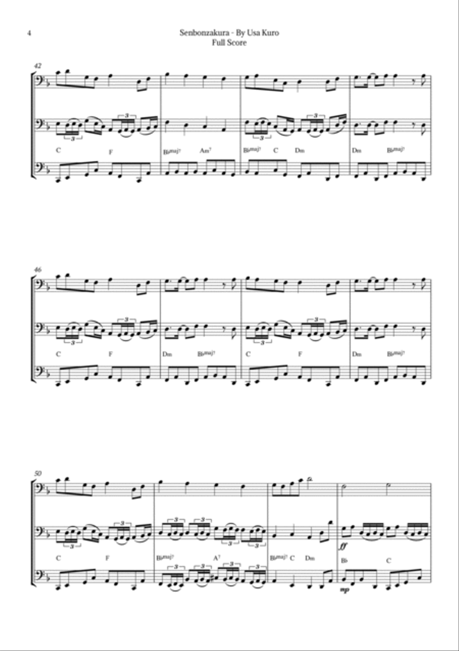 Senbonzakura Chamber Music scores gallery preview page 4