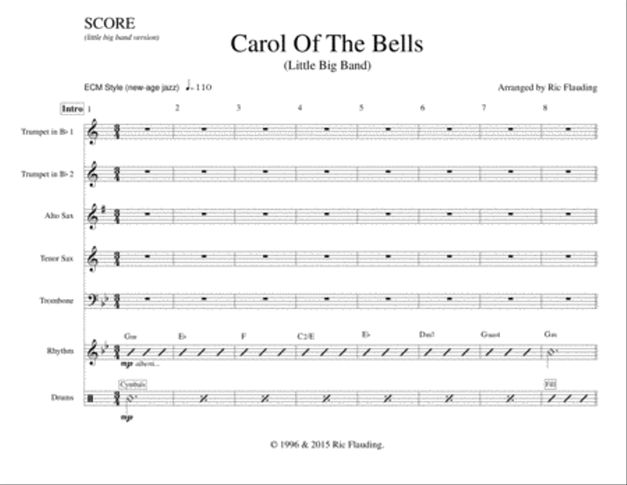 Carol Of The Bells (Jazz Band) Jazz Ensemble scores gallery preview page 1