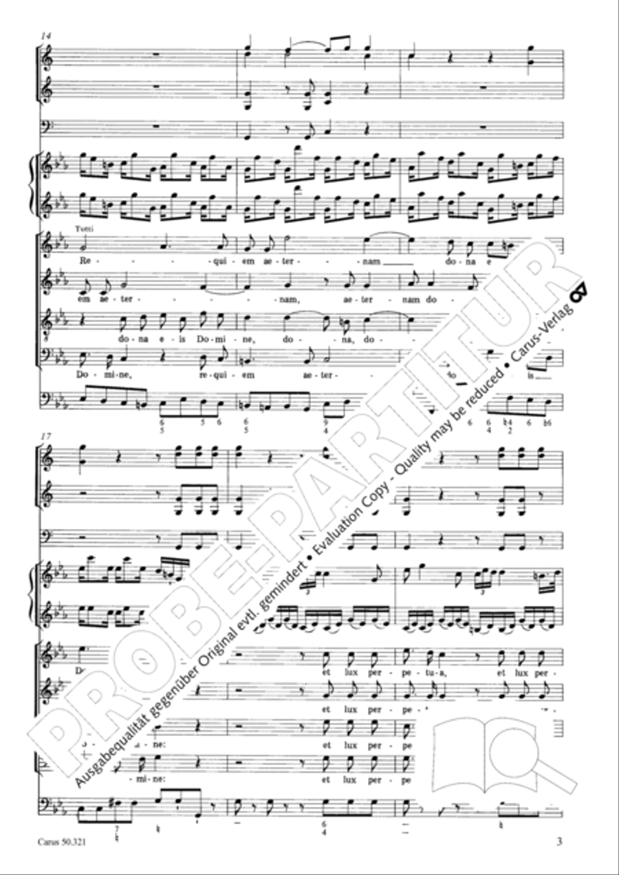 Requiem in C minor 4-Part scores gallery preview page 9