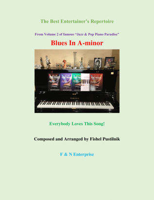 Book cover for "Blues In A-minor" for Piano-Video