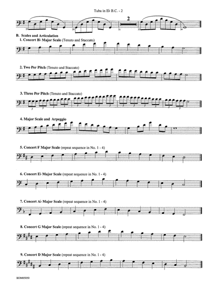 Concert Band Clinic (A Warm-Up and Fundamental Sequence for Concert Band): WP E-flat Tuba B.C.