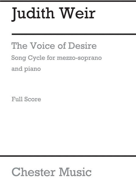 The Voice Of Desire by Judith Weir Soprano Voice - Sheet Music
