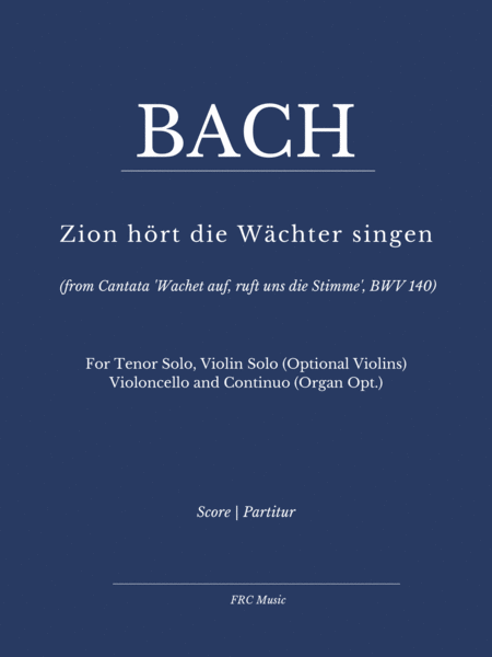 Zion hört die Wächter singen (Cantata 'Wachet auf, ruft uns die Stimme', BWV 140) for Tenor Solo image number null