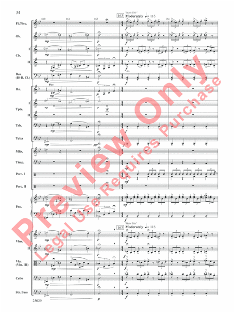 Charlie and the Chocolate Factory, Selections from the Original Movie Soundtrack Full Orchestra scores gallery preview page 35