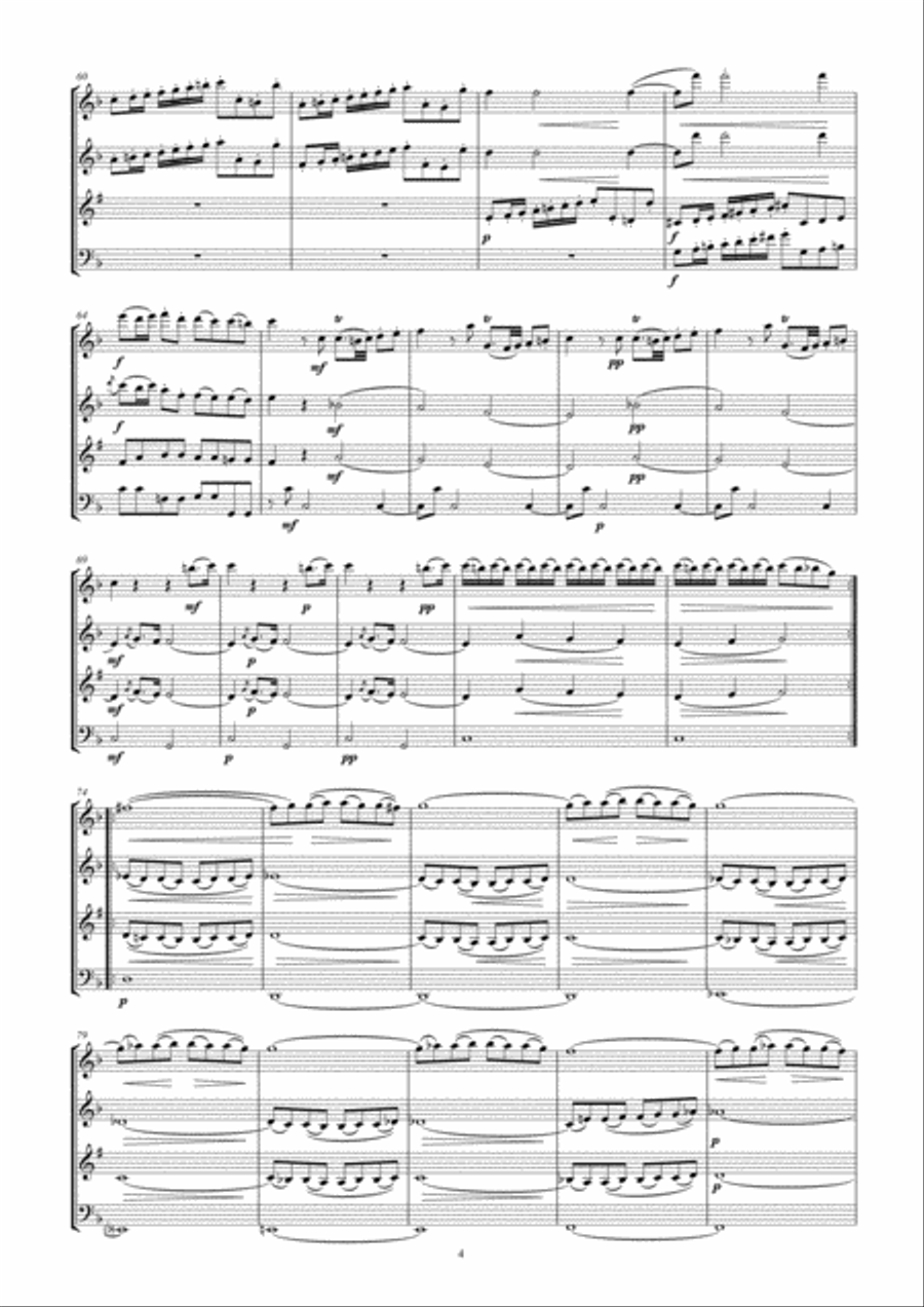 Dittersdorf Quartet No. 5 arr. Woodwind Quartet Woodwind Quartet scores gallery preview page 4