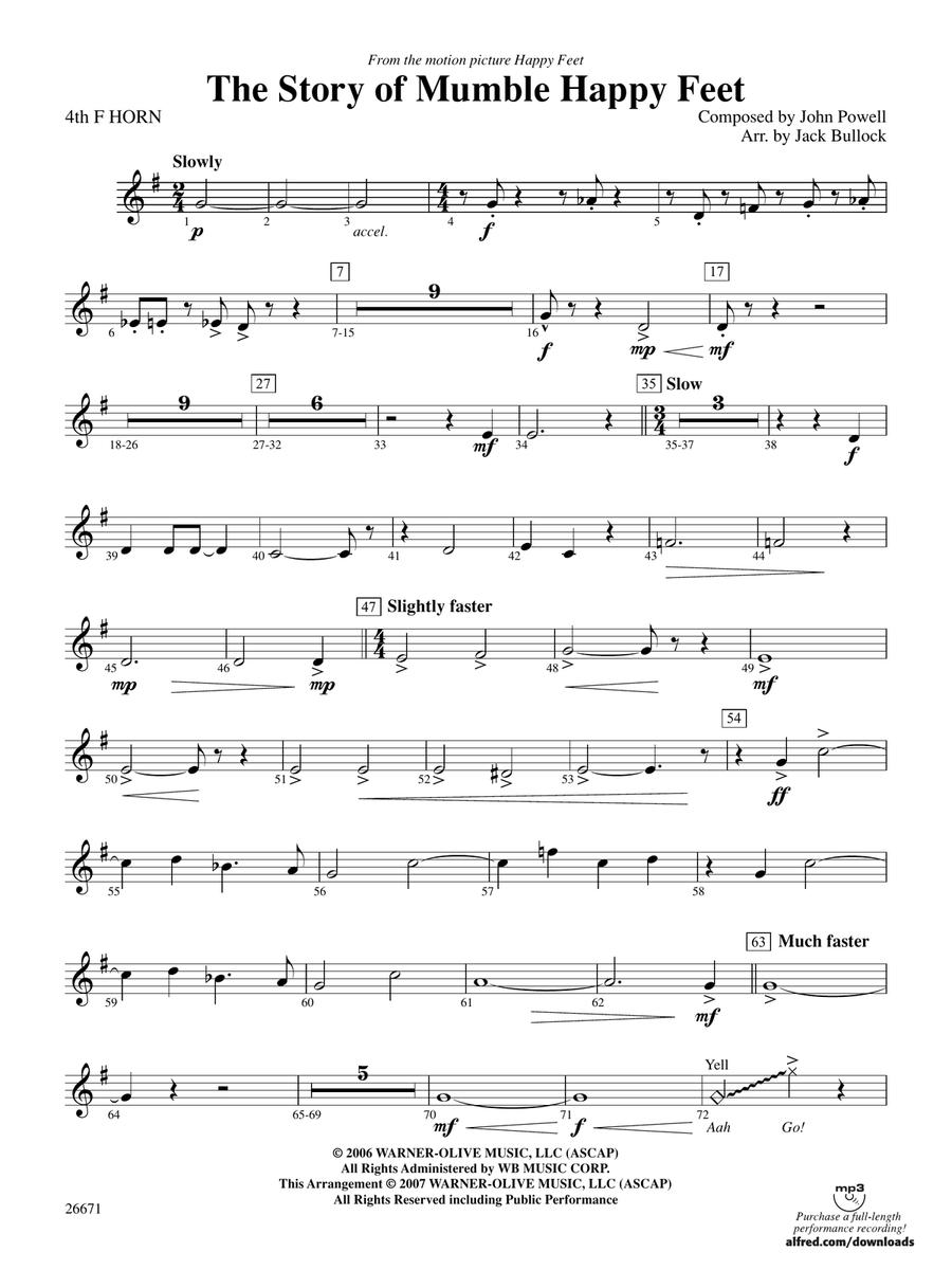 The Story of Mumble Happy Feet: 4th F Horn