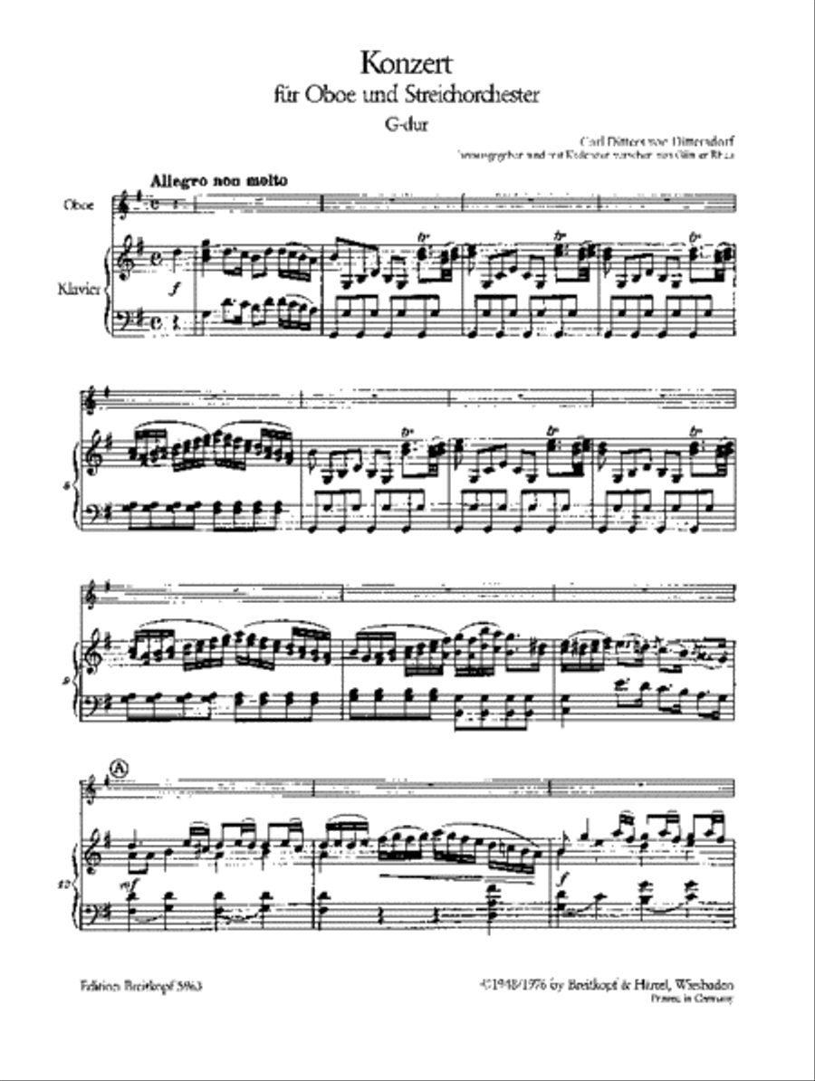 Oboe Concerto in G major Oboe Concerto in G major Piano scores gallery preview page 2