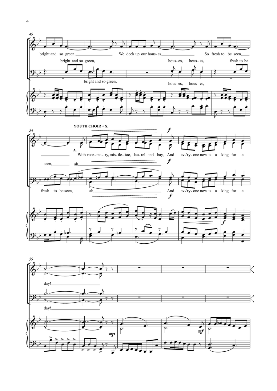 Christmas Celebration (SATB & optional youth choir) 4-Part scores gallery preview page 4