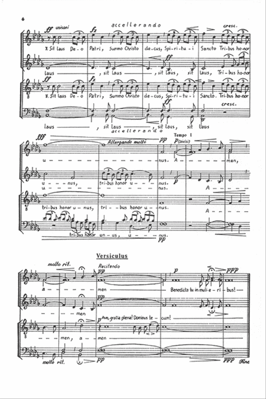 Ave Maris Stella - SATB Double Choir 4-Part scores gallery preview page 6