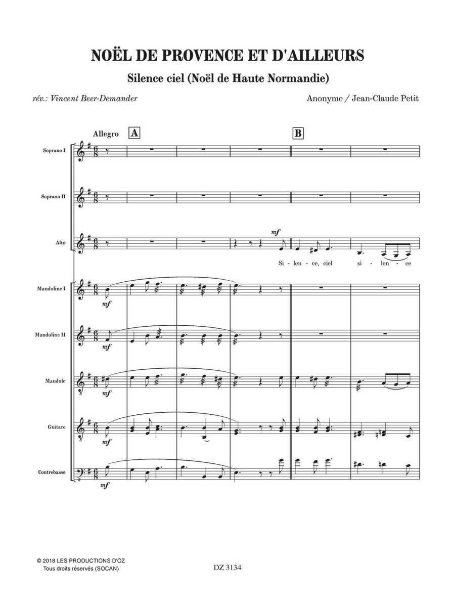 Silence ciel (Noël de Provence et d'ailleurs) Orchestra scores gallery preview page 2