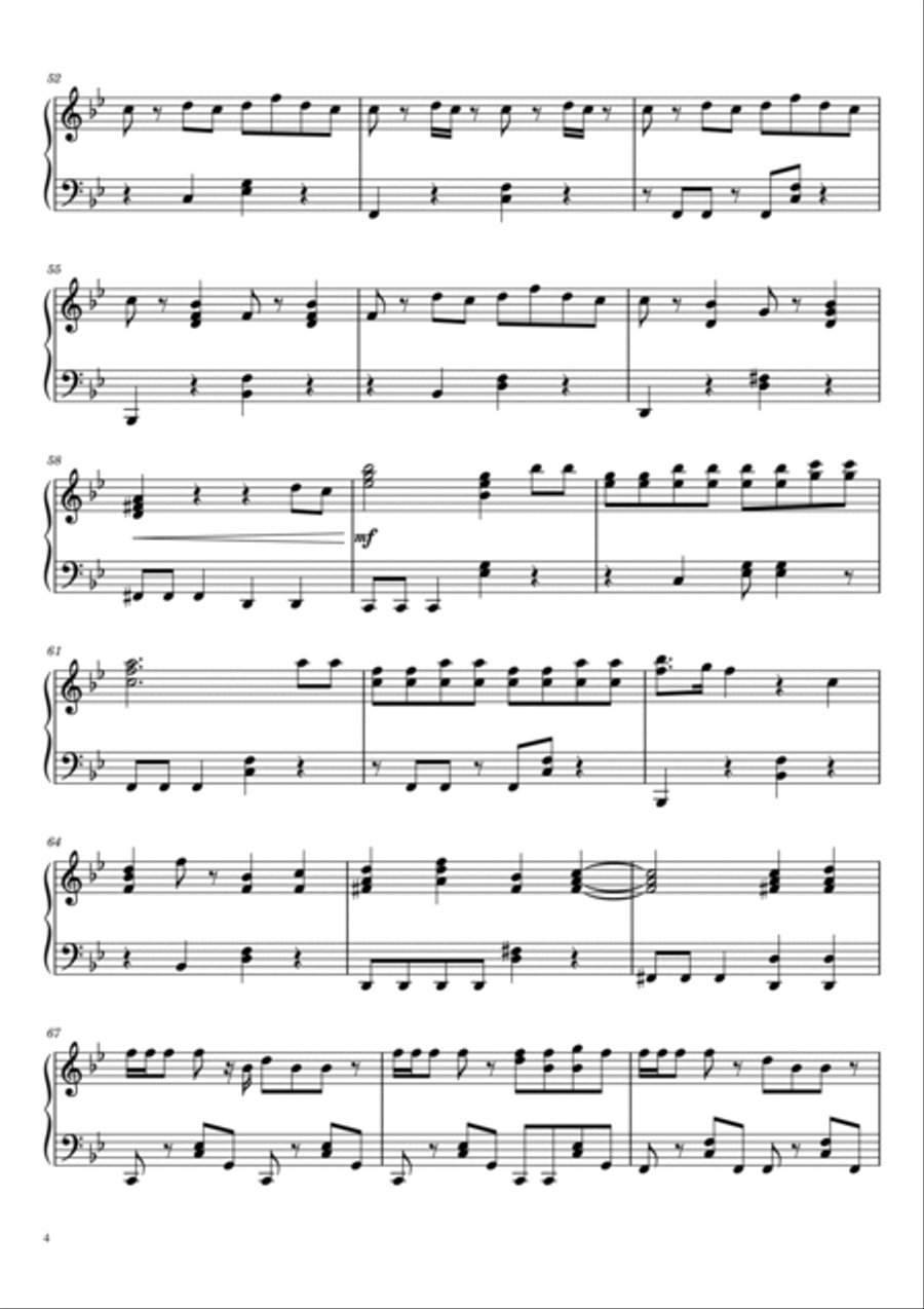 Cry For Me Piano Solo scores gallery preview page 4