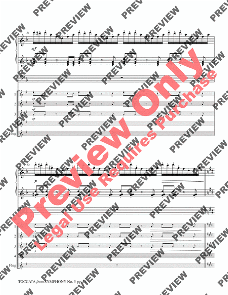 Toccata (from Symphony No. 5) Small Ensemble scores gallery preview page 16
