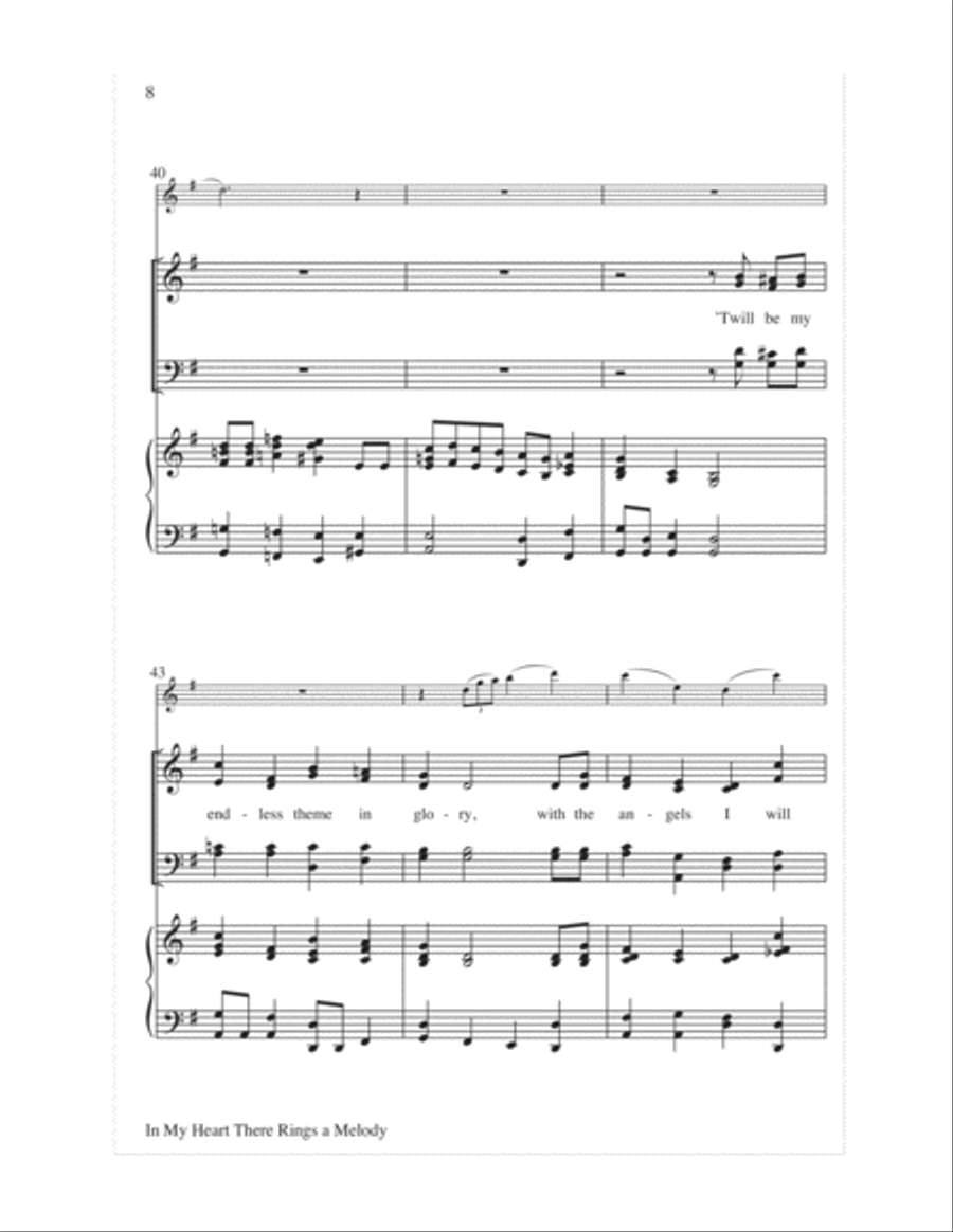 In My Heart There Rings a Melody 4-Part scores gallery preview page 9