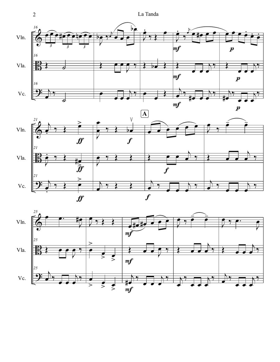 La Tanda String Trio scores gallery preview page 2