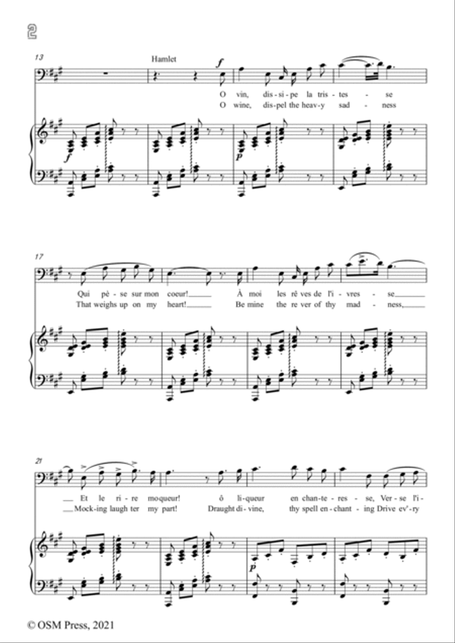 A. Thomas-O vin,dissipe le tristesse,in A Major,from Hamlet,for Voice and Piano Voice Solo scores gallery preview page 4