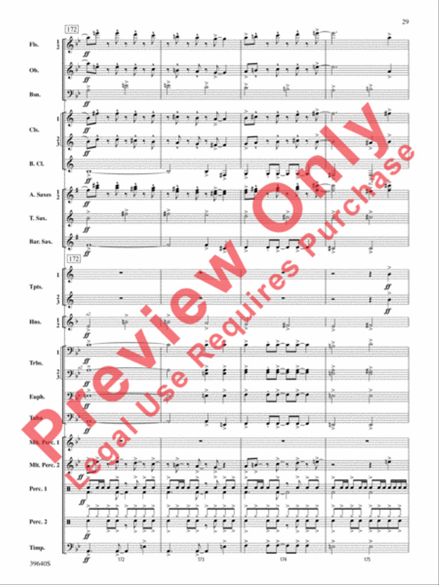 Ancient Carol Variants Concert Band scores gallery preview page 30