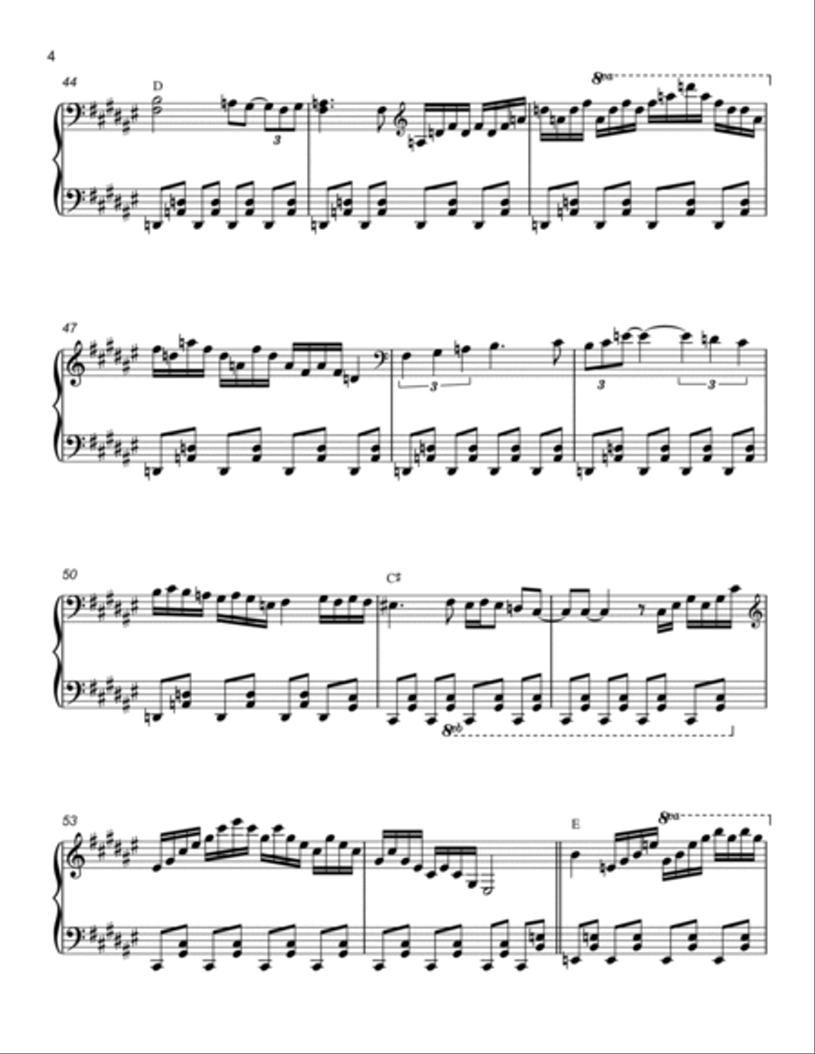 Malagueña Piano Solo scores gallery preview page 4