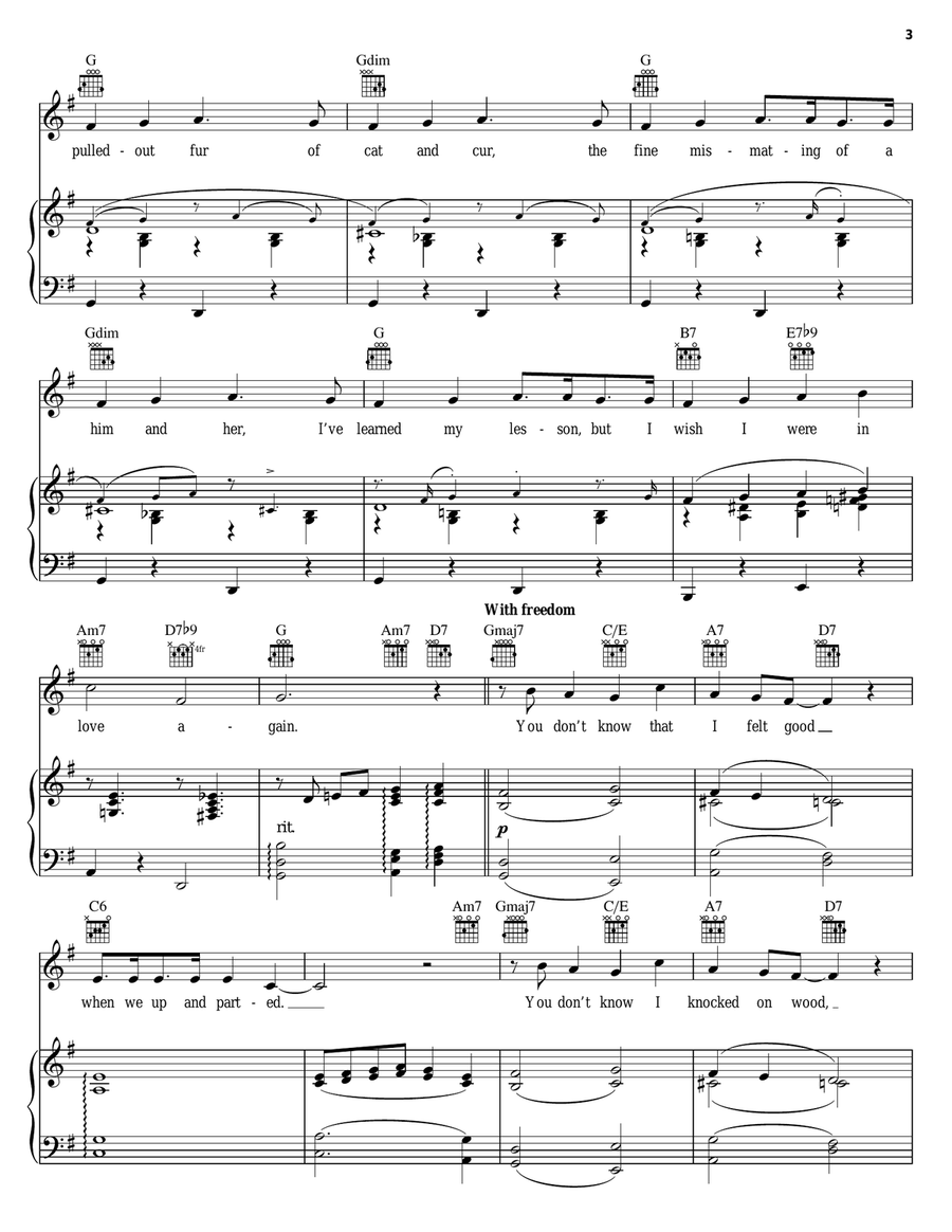 I Wish I Were In Love Again Piano, Vocal, Guitar scores gallery preview page 3